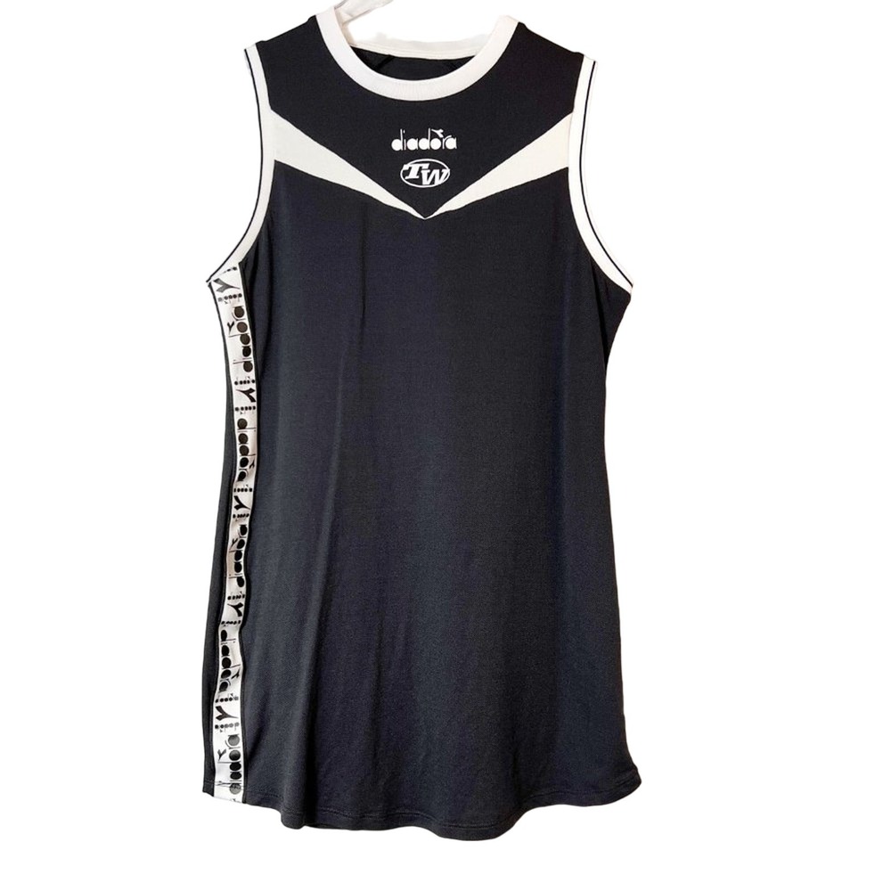 Diadora Tennis World L. Dress‎ Clay Black & White Size XS